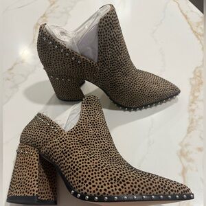 Gianni Bini Black and Brown Studded Heels